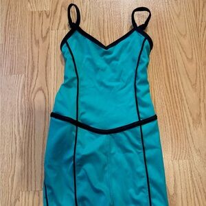 Teal and Black Girl’s Unitard Tiger Friday